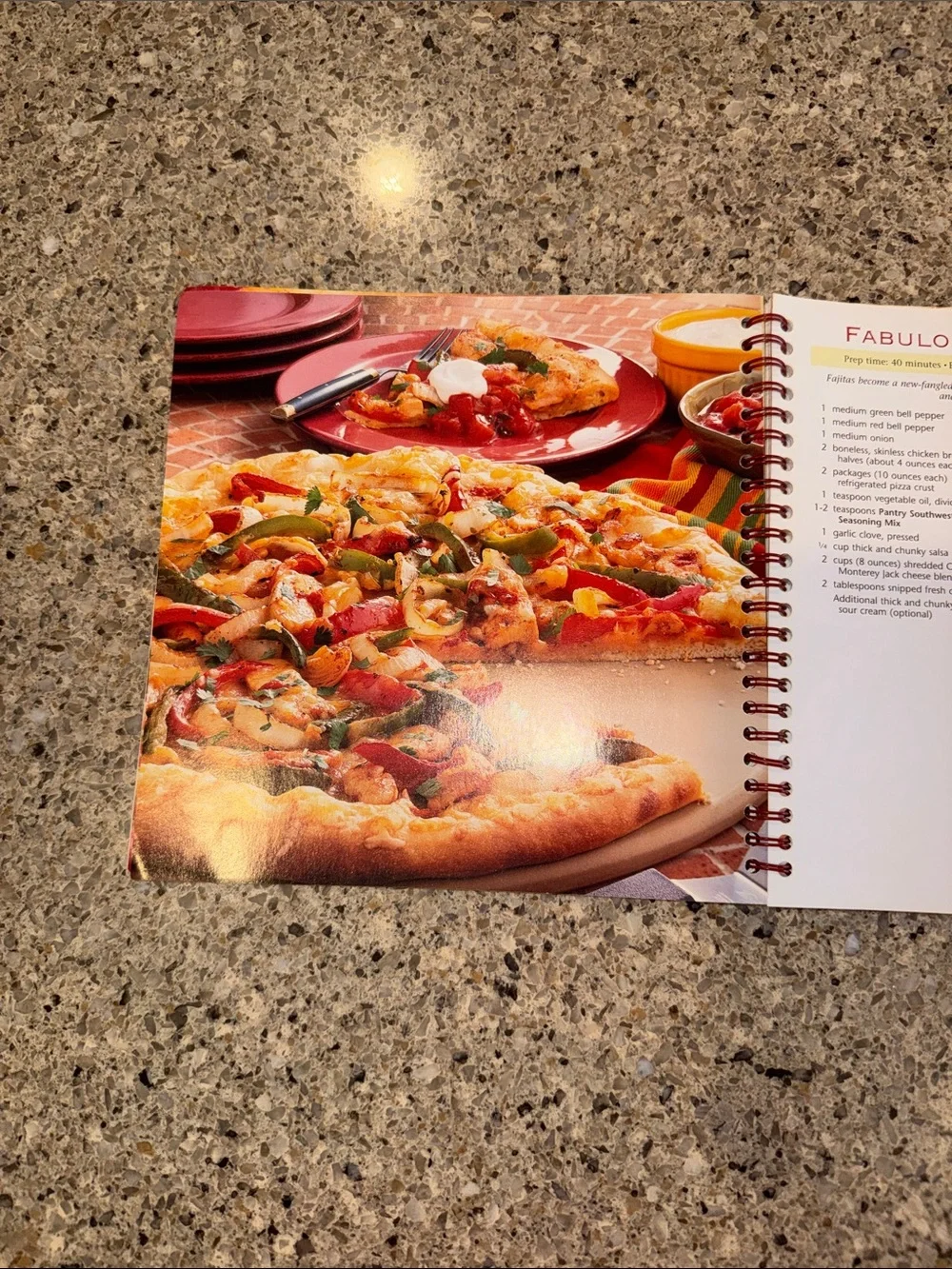 The Pampered Chef All The Best Cookbook - Red Cover with Food Photo